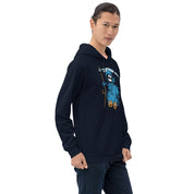 Felpa Stampata Unisex con Cappuccio – Morbida – Design Blue Ghost-Biiply