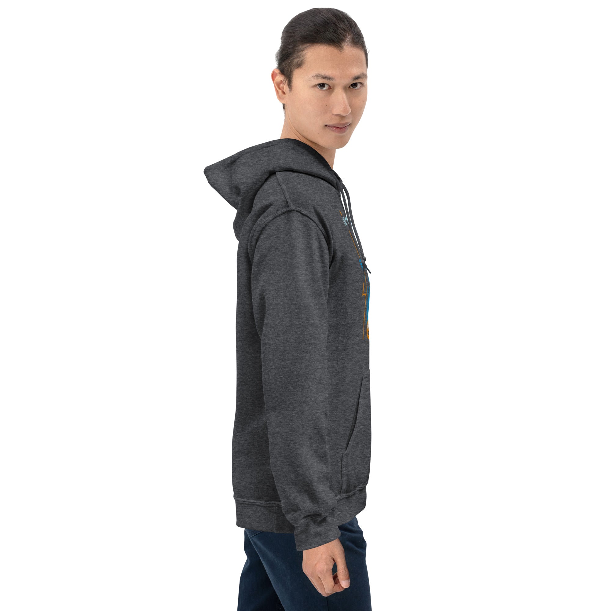 Felpa Stampata Unisex con Cappuccio – Morbida – Design Blue Ghost-Biiply