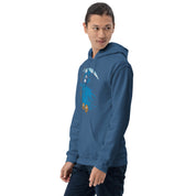 Felpa Stampata Unisex con Cappuccio – Morbida – Design Blue Ghost-Biiply