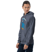 Felpa Stampata Unisex con Cappuccio – Morbida – Design Blue Ghost-Biiply