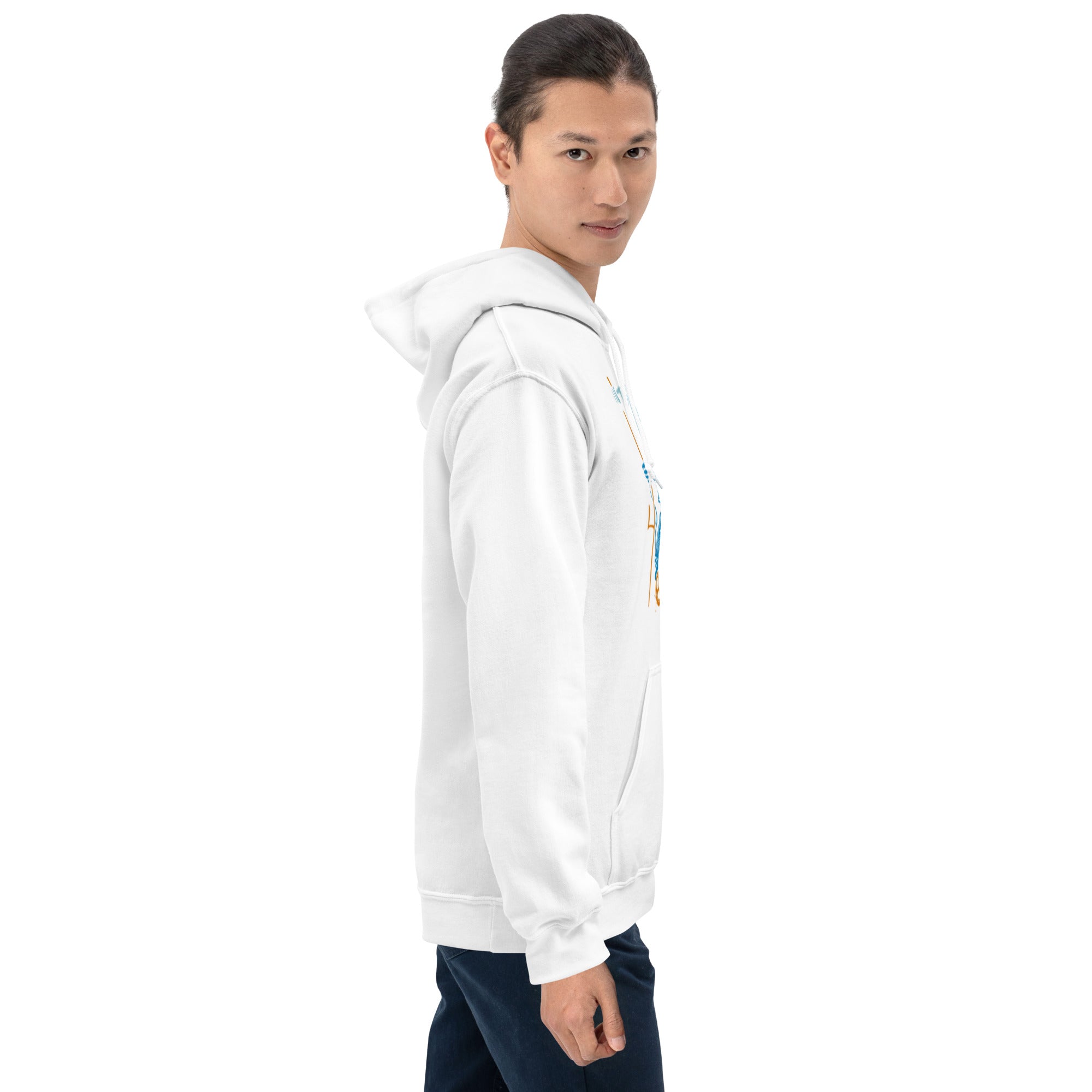 Felpa Stampata Unisex con Cappuccio – Morbida – Design Blue Ghost-Biiply