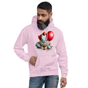 Felpa Stampata Unisex con Cappuccio – Morbida – Design Clown Con palloncino-Biiply