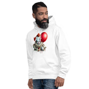 Felpa Stampata Unisex con Cappuccio – Morbida – Design Clown Con palloncino-Biiply