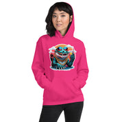 Felpa Stampata Unisex con Cappuccio – Morbida – Design Coccodrillo Cool-Biiply