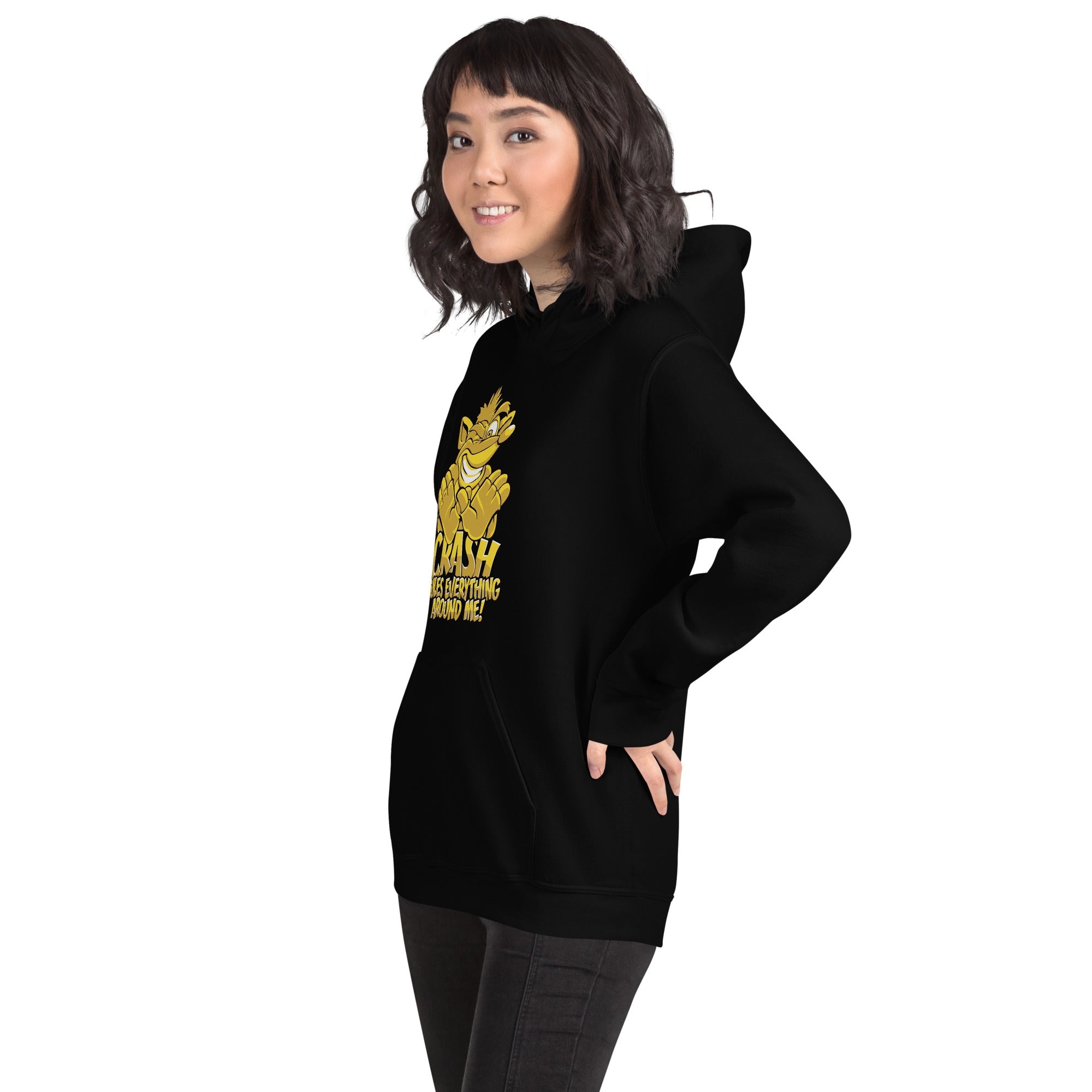 Felpa Stampata Unisex con Cappuccio – Morbida – Design Crash-Biiply