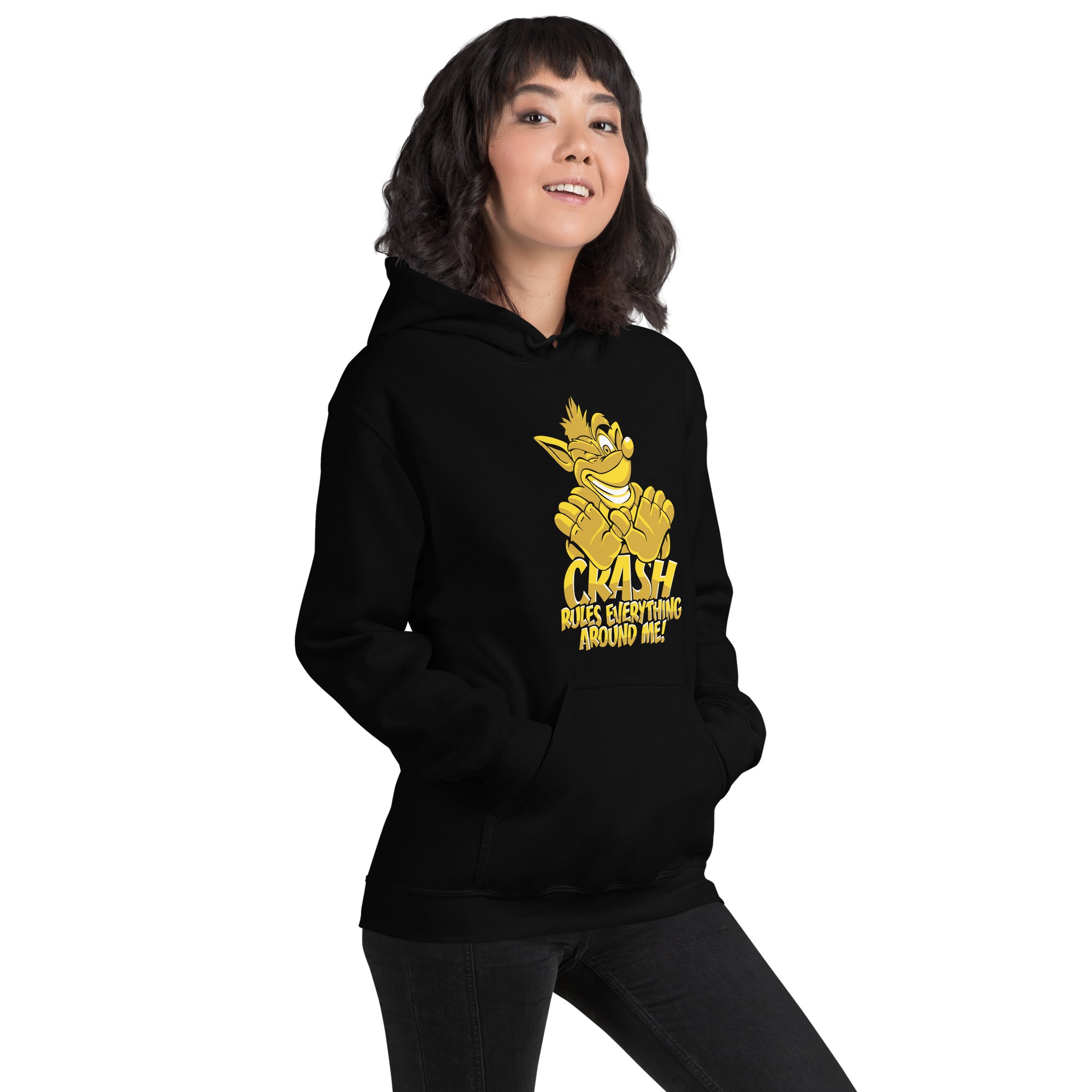 Felpa Stampata Unisex con Cappuccio – Morbida – Design Crash-Biiply