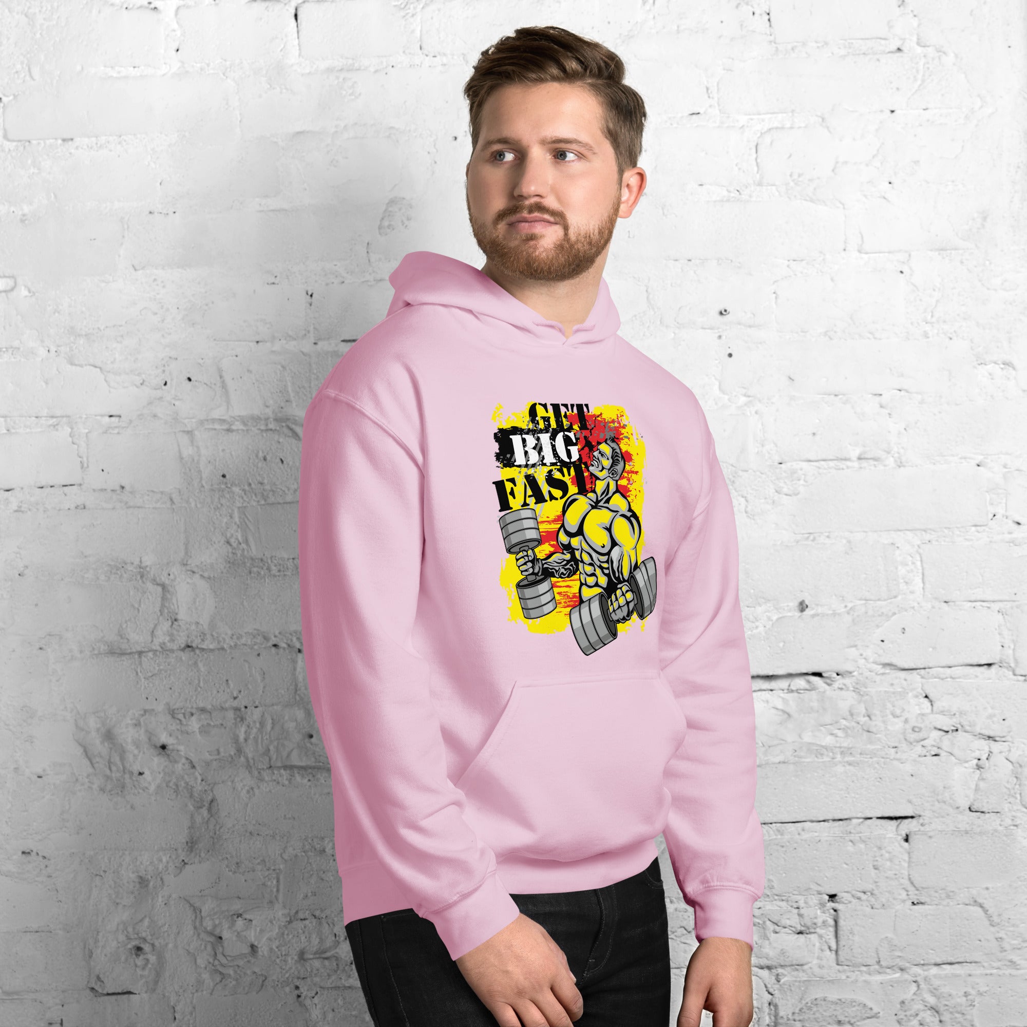 Felpa Stampata Unisex con Cappuccio – Morbida – Design Get Big Fast-Biiply