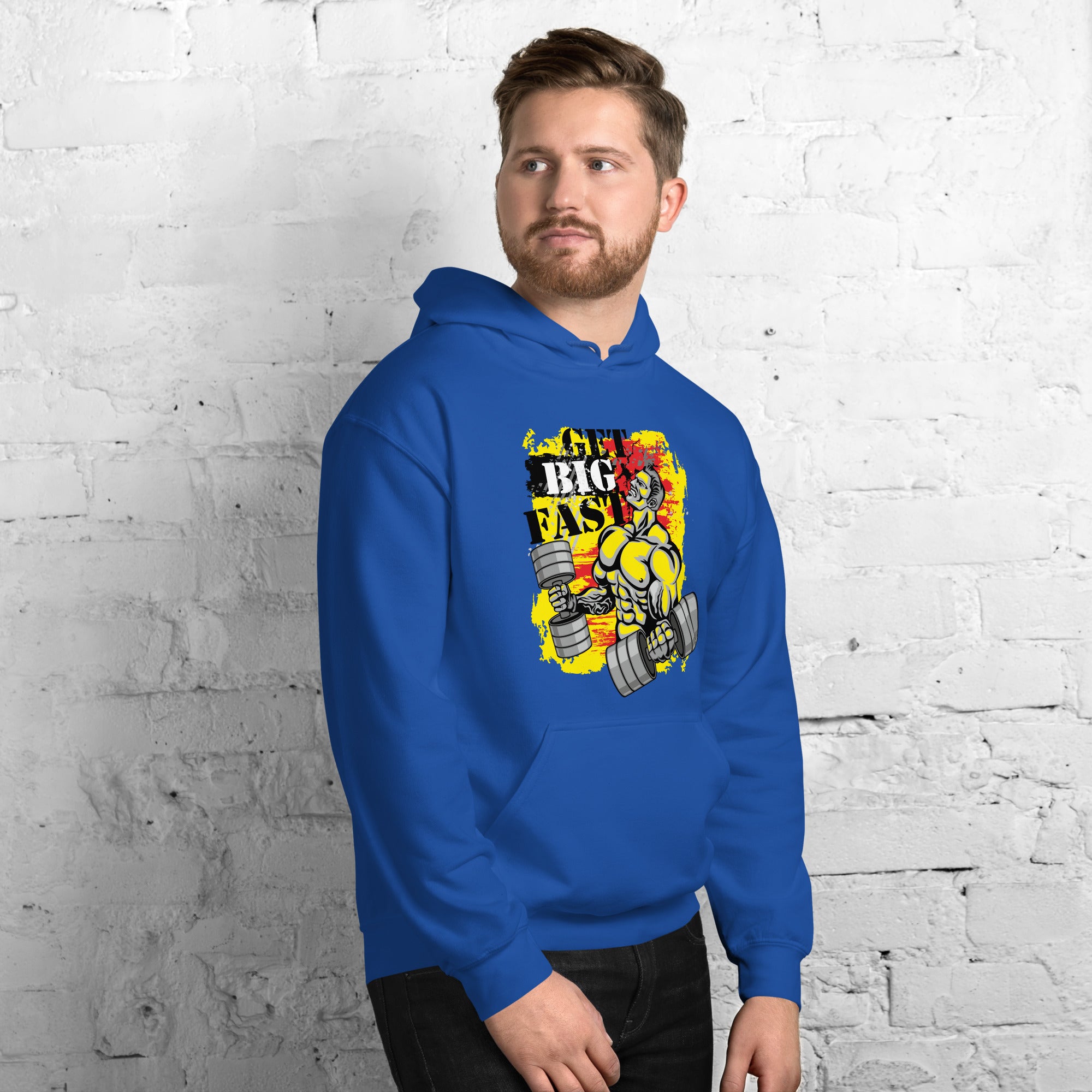 Felpa Stampata Unisex con Cappuccio – Morbida – Design Get Big Fast-Biiply