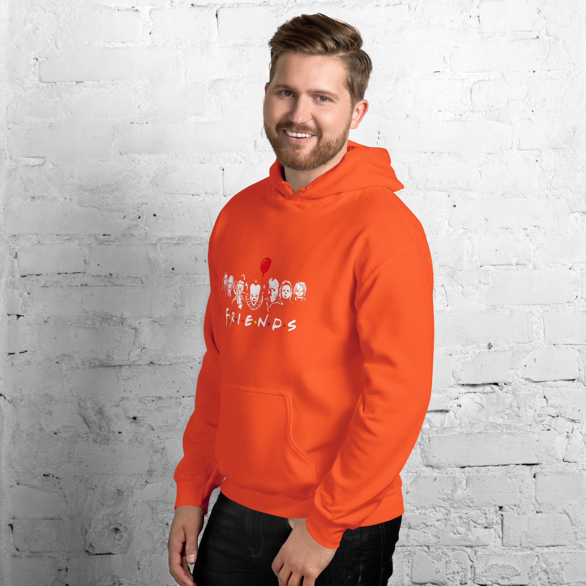 Felpa Stampata Unisex con Cappuccio – Morbida – Design Halloween Friends-Biiply