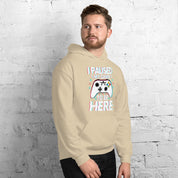 Felpa Stampata Unisex con Cappuccio – Morbida – Design I Paused My Game To Be Here-Biiply