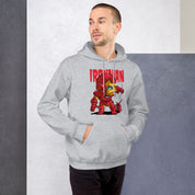Felpa Stampata Unisex con Cappuccio – Morbida – Design Ironman-Biiply