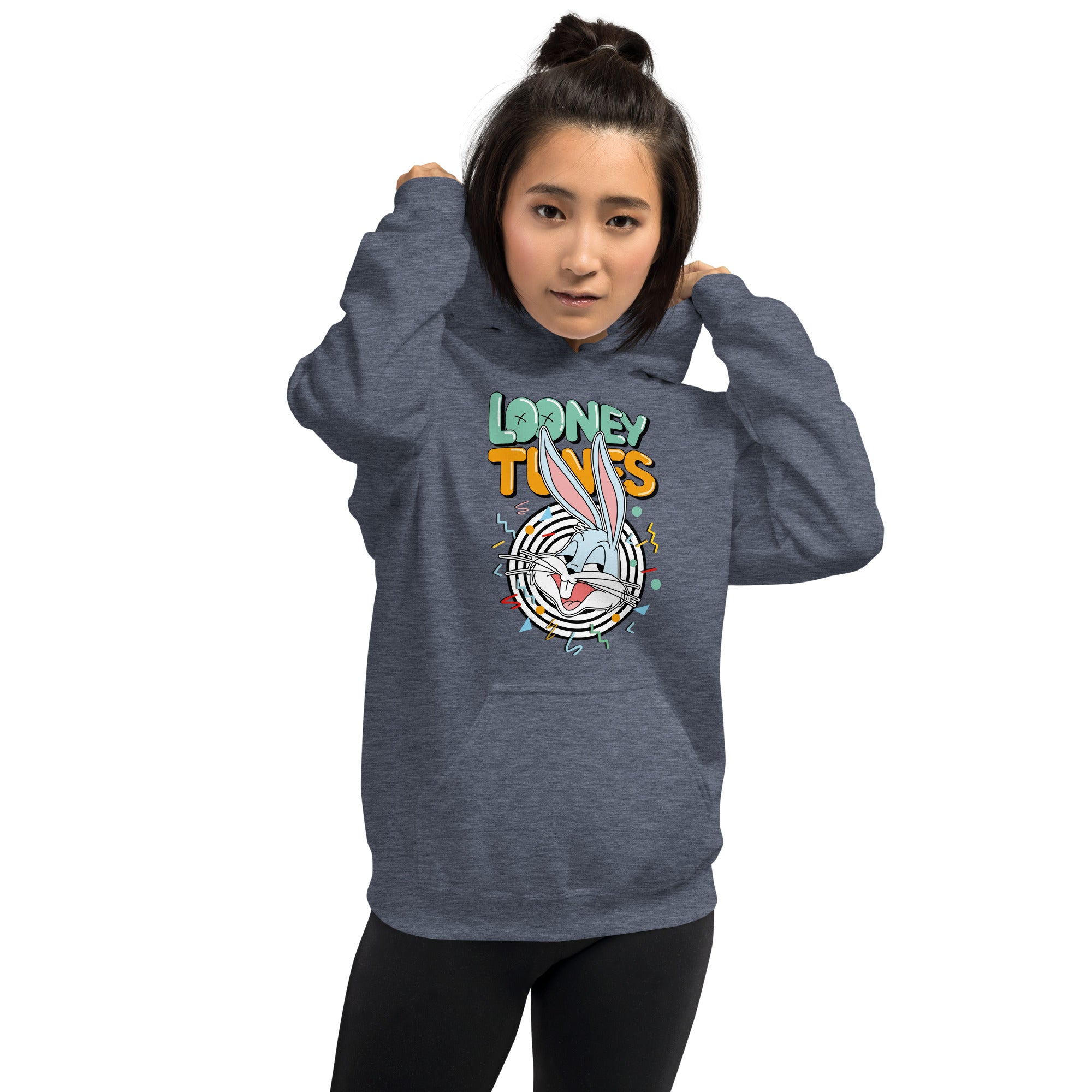 Felpa Stampata Unisex con Cappuccio – Morbida – Design Looney Tunes-Biiply