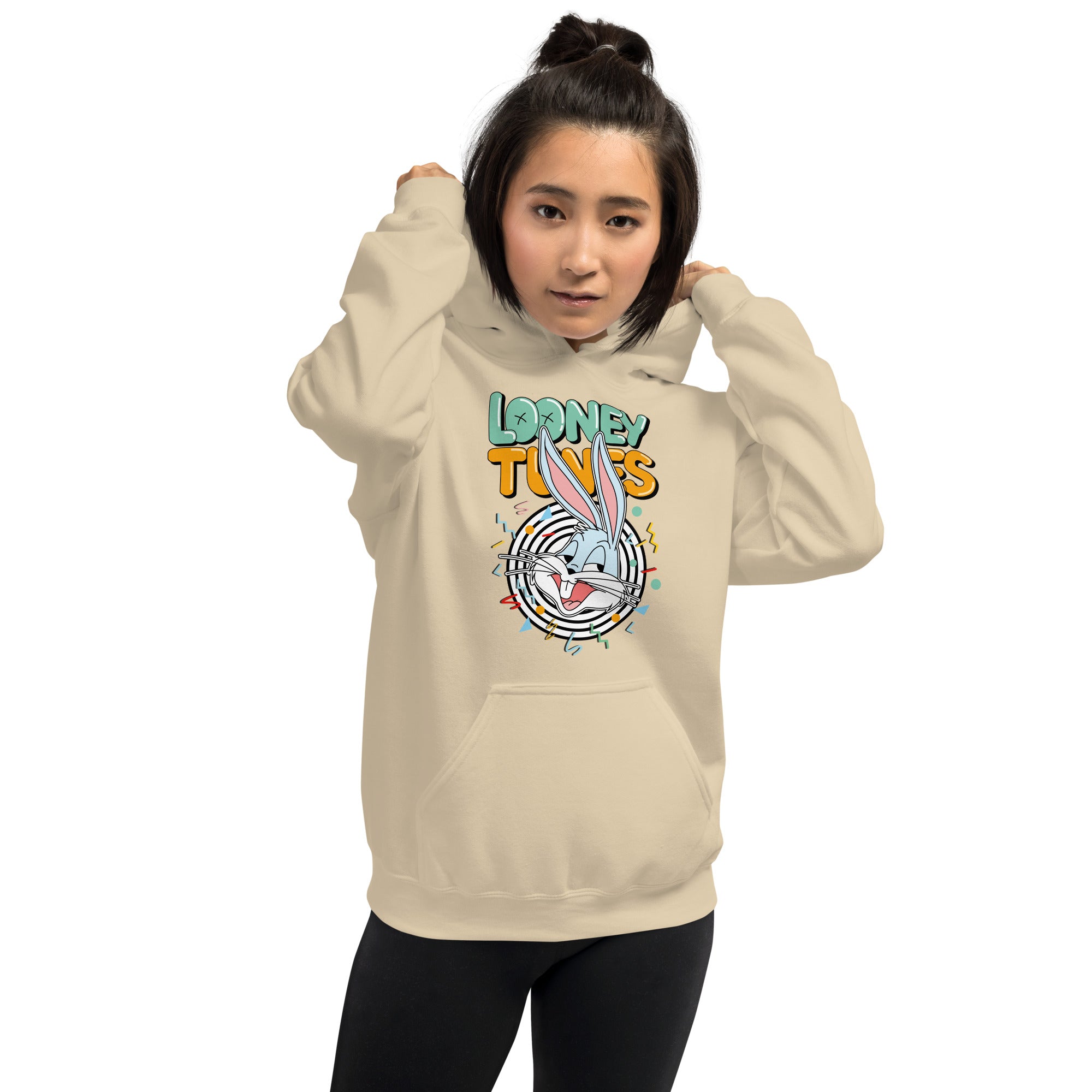 Felpa Stampata Unisex con Cappuccio – Morbida – Design Looney Tunes-Biiply