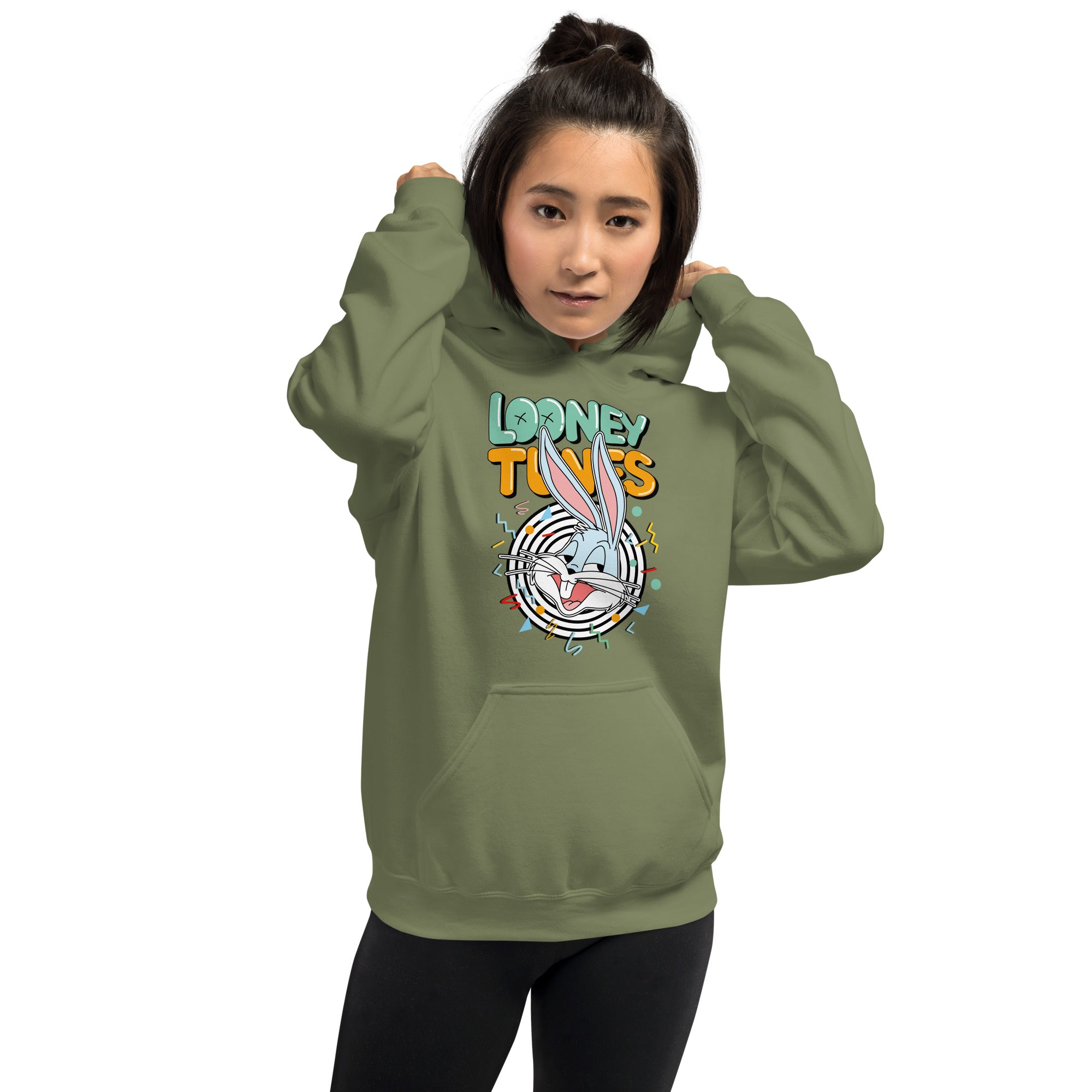 Felpa Stampata Unisex con Cappuccio – Morbida – Design Looney Tunes-Biiply