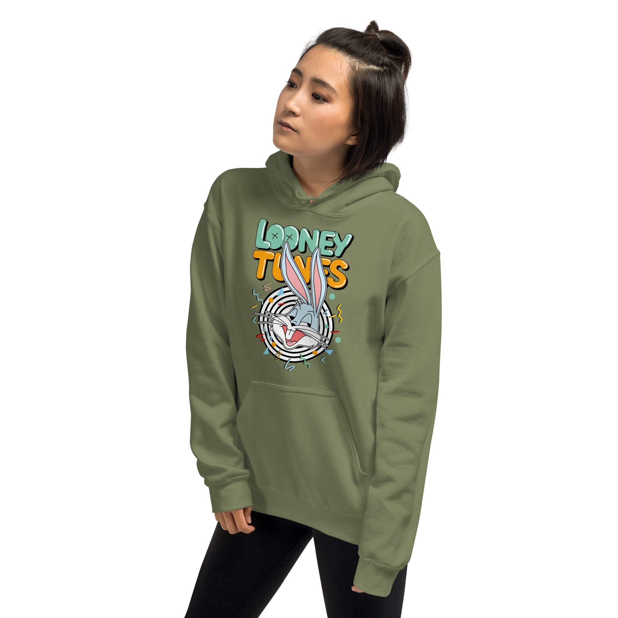 Felpa Stampata Unisex con Cappuccio – Morbida – Design Looney Tunes-Biiply