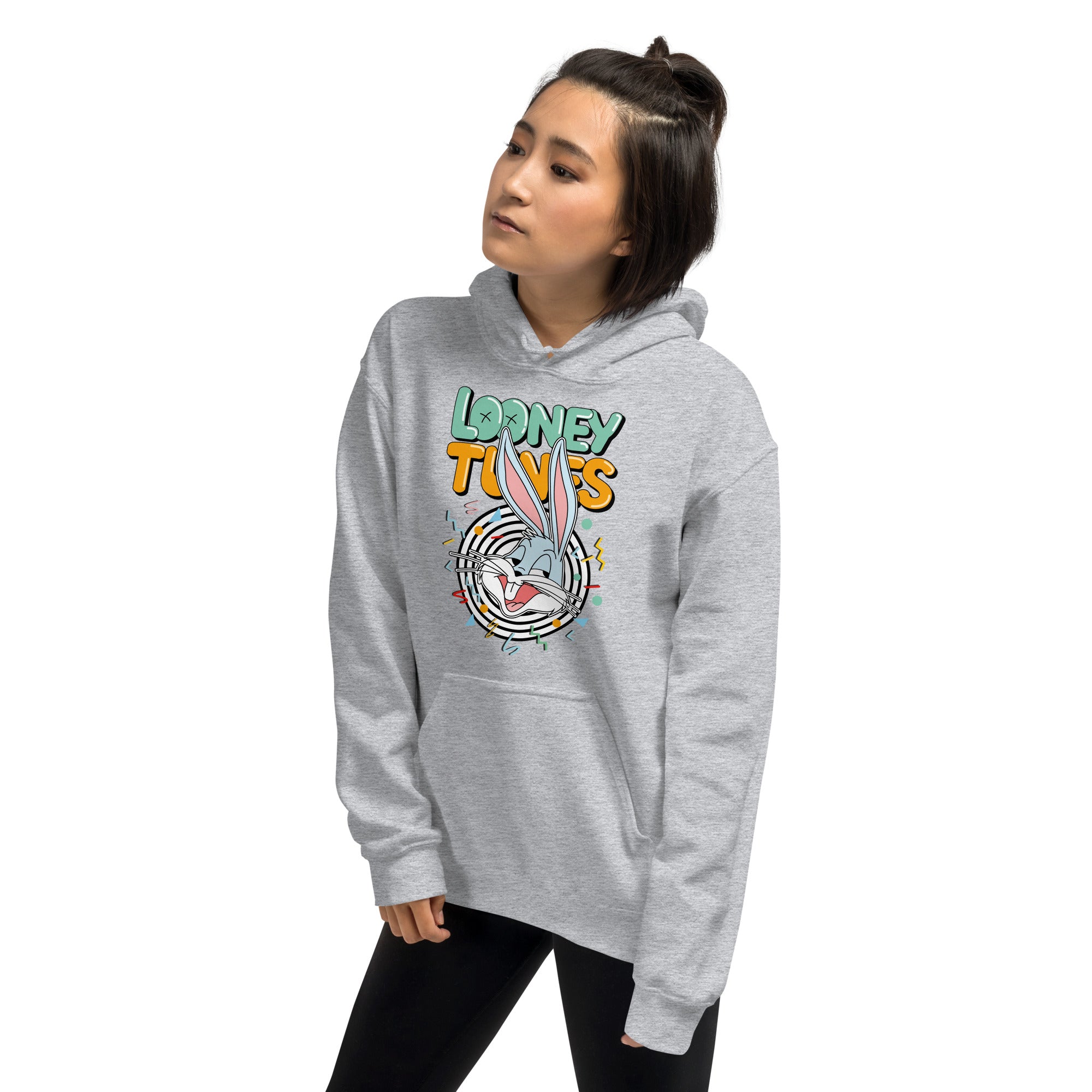 Felpa Stampata Unisex con Cappuccio – Morbida – Design Looney Tunes-Biiply