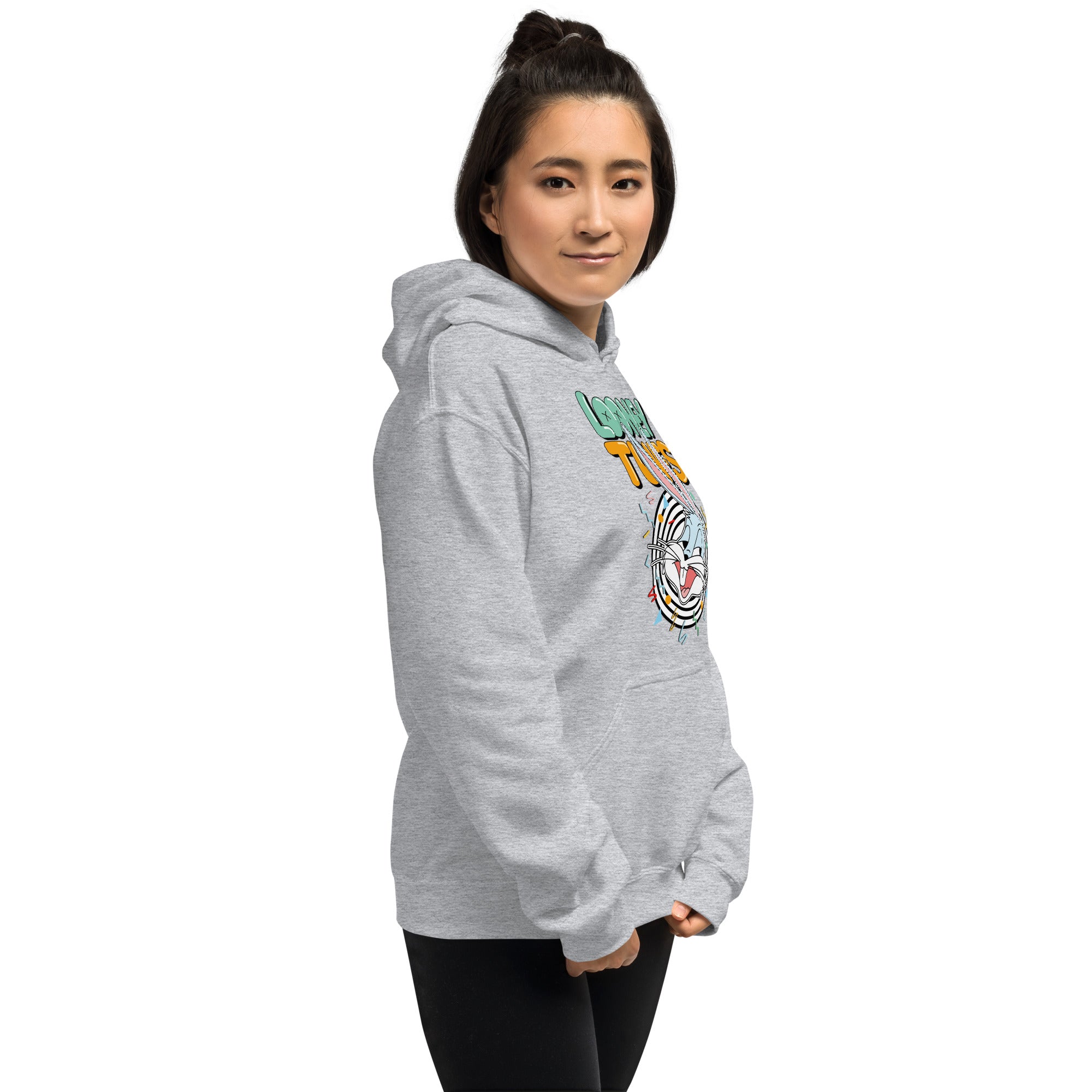 Felpa Stampata Unisex con Cappuccio – Morbida – Design Looney Tunes-Biiply