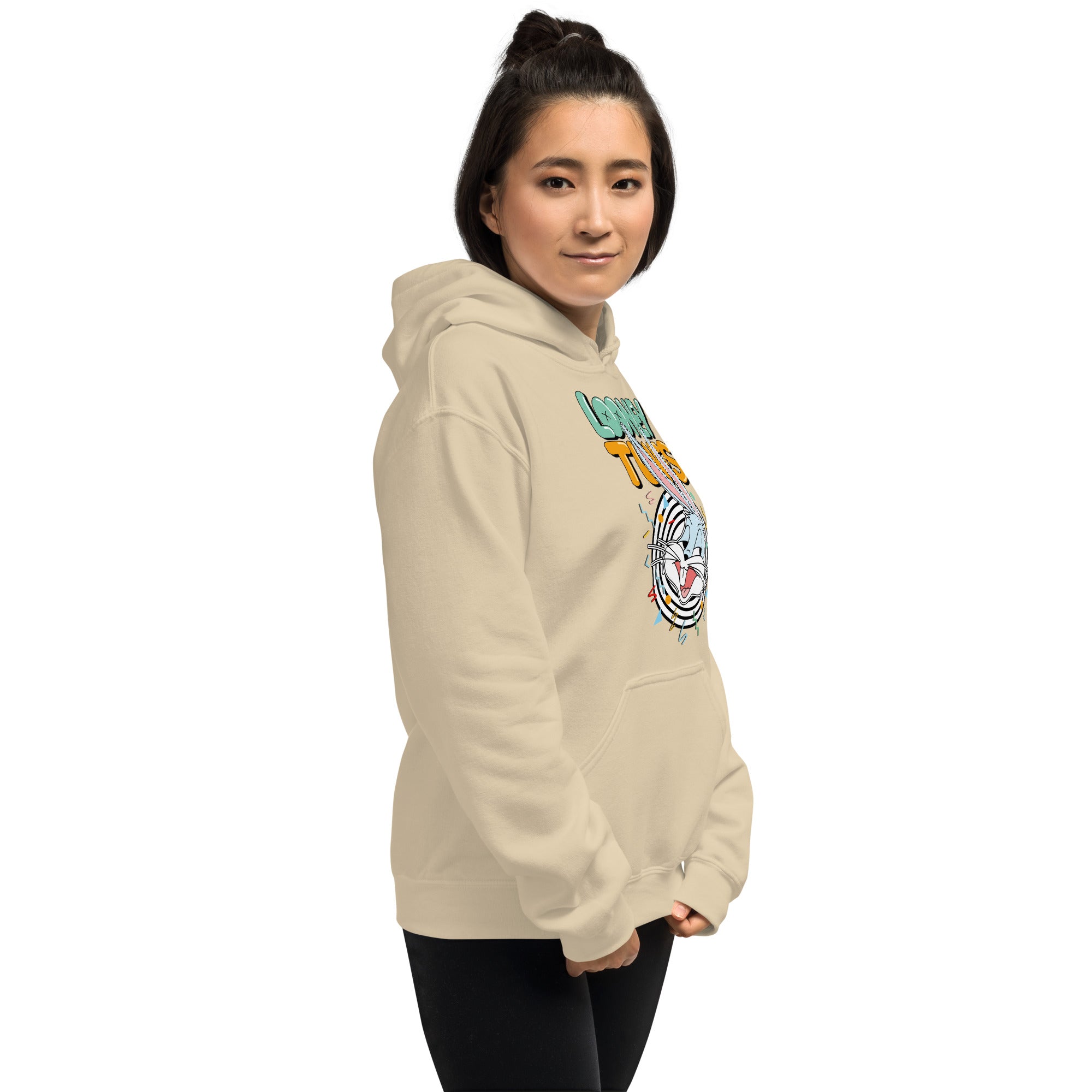Felpa Stampata Unisex con Cappuccio – Morbida – Design Looney Tunes-Biiply