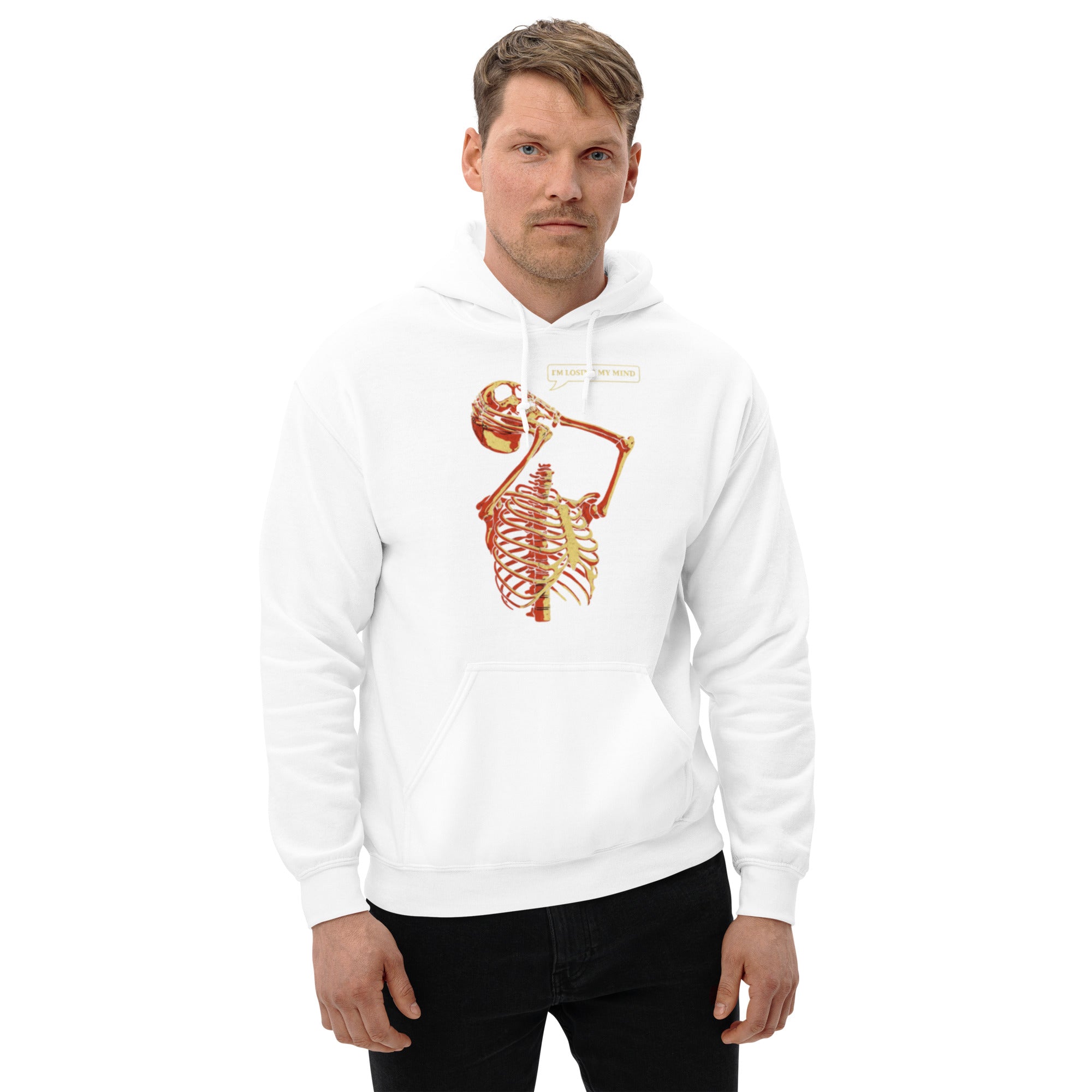 Felpa Stampata Unisex con Cappuccio – Morbida – Design Losing My Head-Biiply