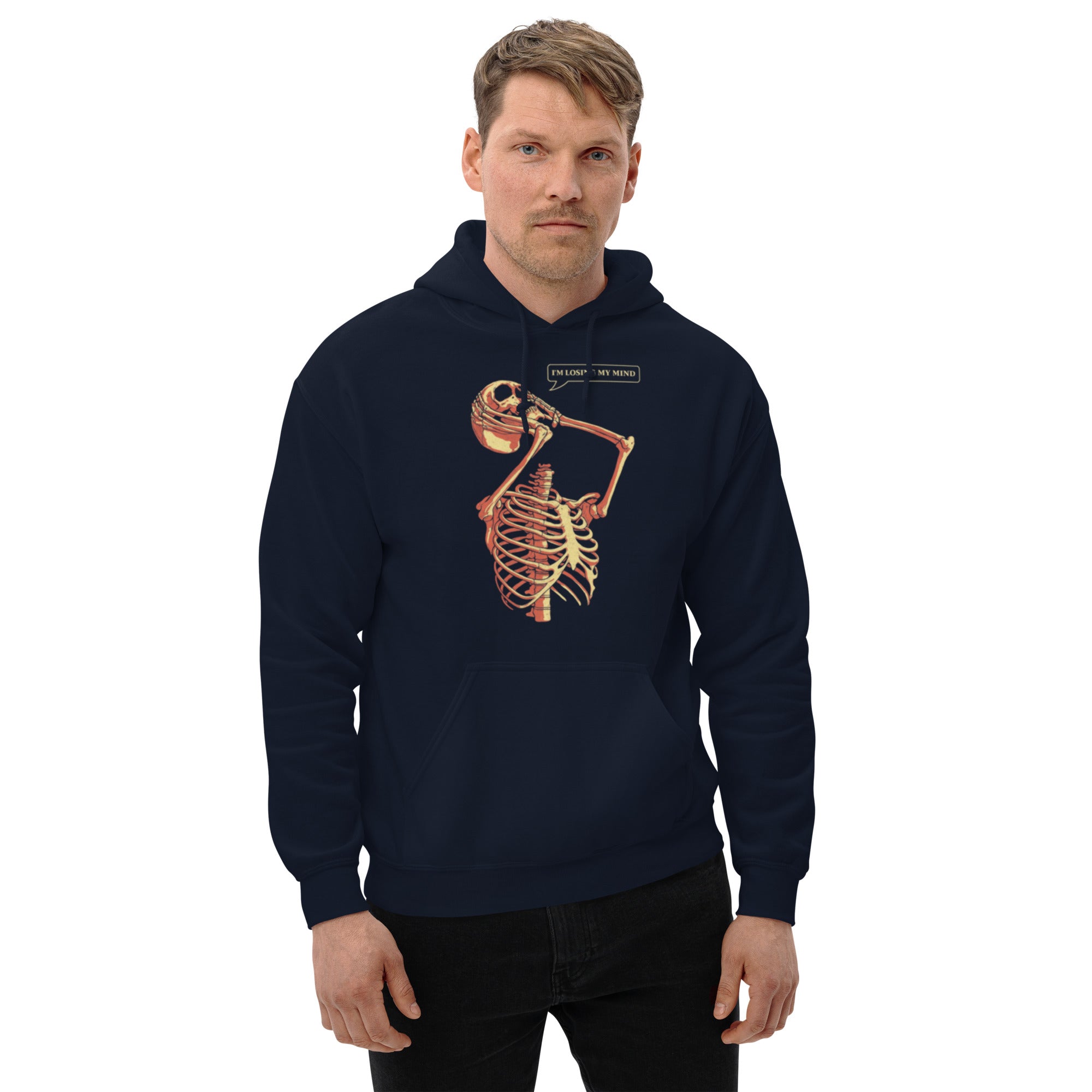 Felpa Stampata Unisex con Cappuccio – Morbida – Design Losing My Head-Biiply
