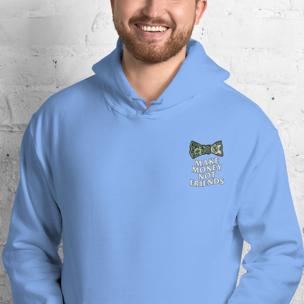 Felpa Stampata Unisex con Cappuccio – Morbida – Design Make Money Not Friends-Biiply