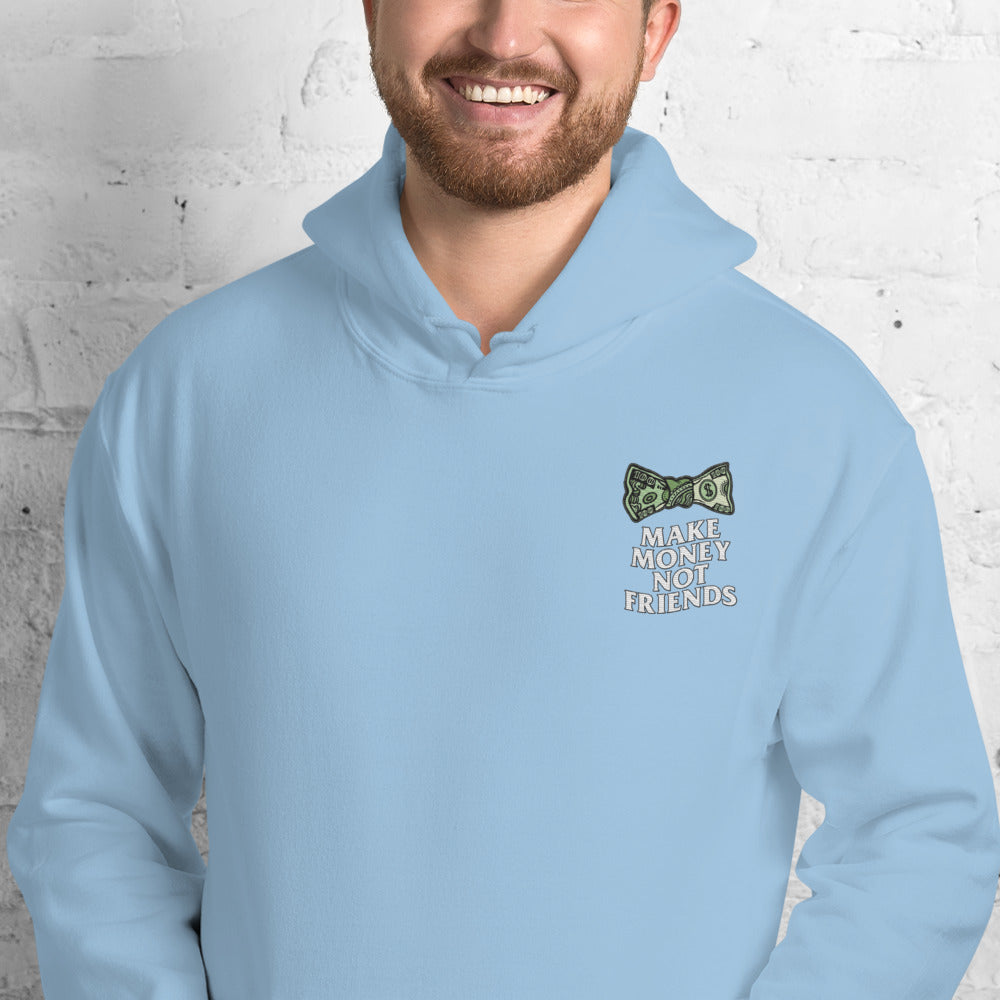 Felpa Stampata Unisex con Cappuccio – Morbida – Design Make Money Not Friends-Biiply