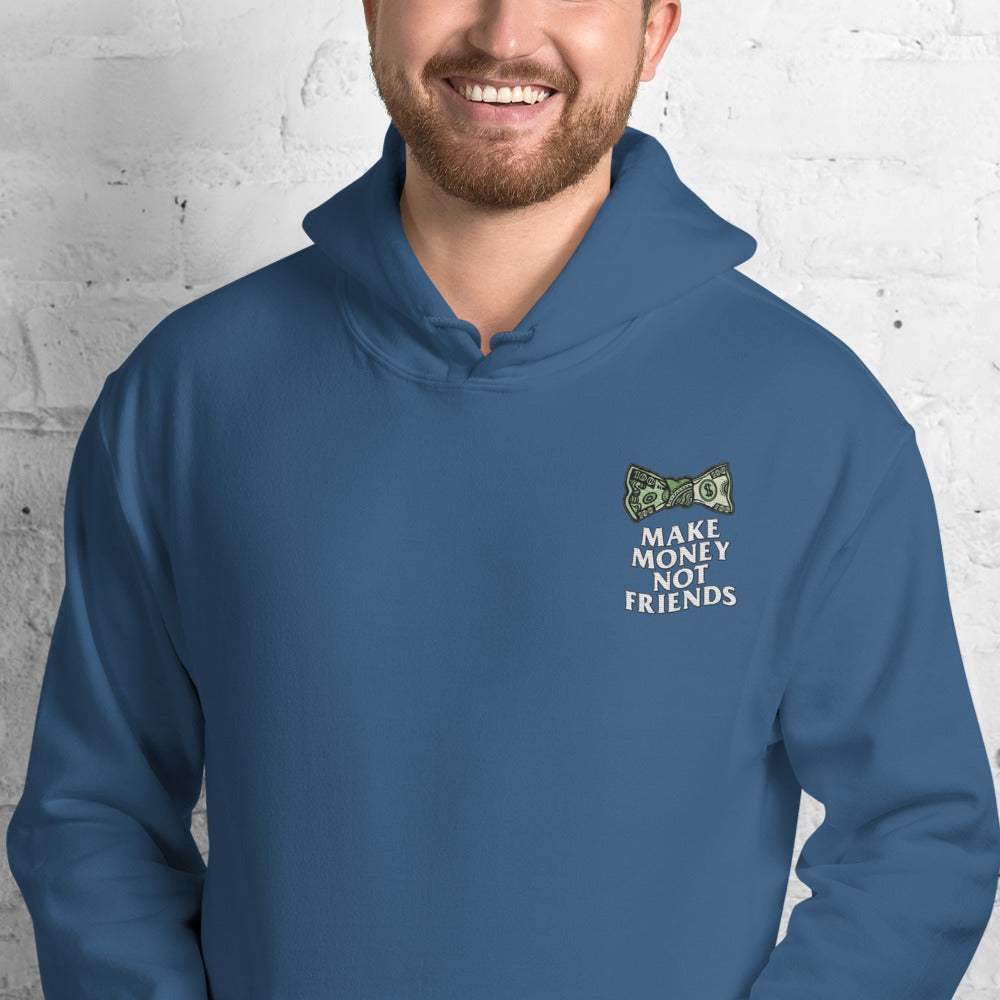 Felpa Stampata Unisex con Cappuccio – Morbida – Design Make Money Not Friends-Biiply