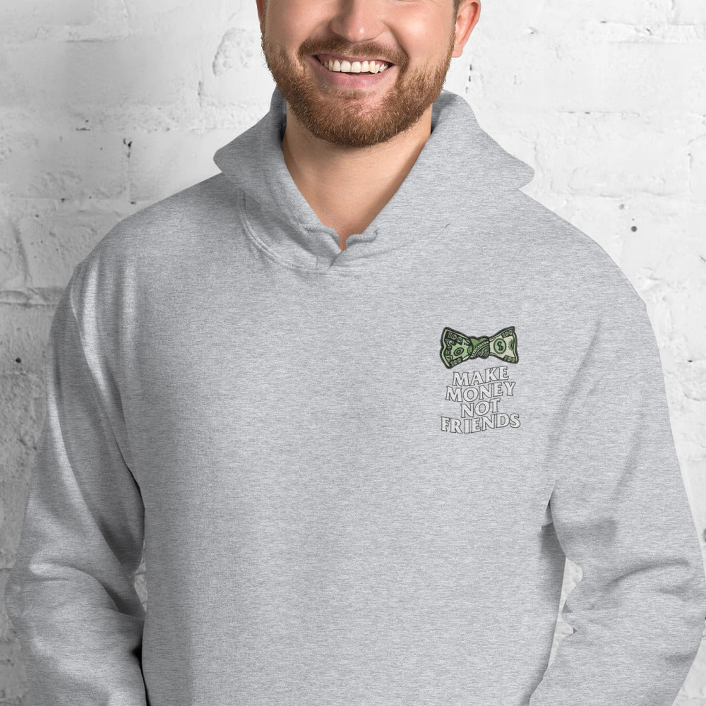 Felpa Stampata Unisex con Cappuccio – Morbida – Design Make Money Not Friends-Biiply