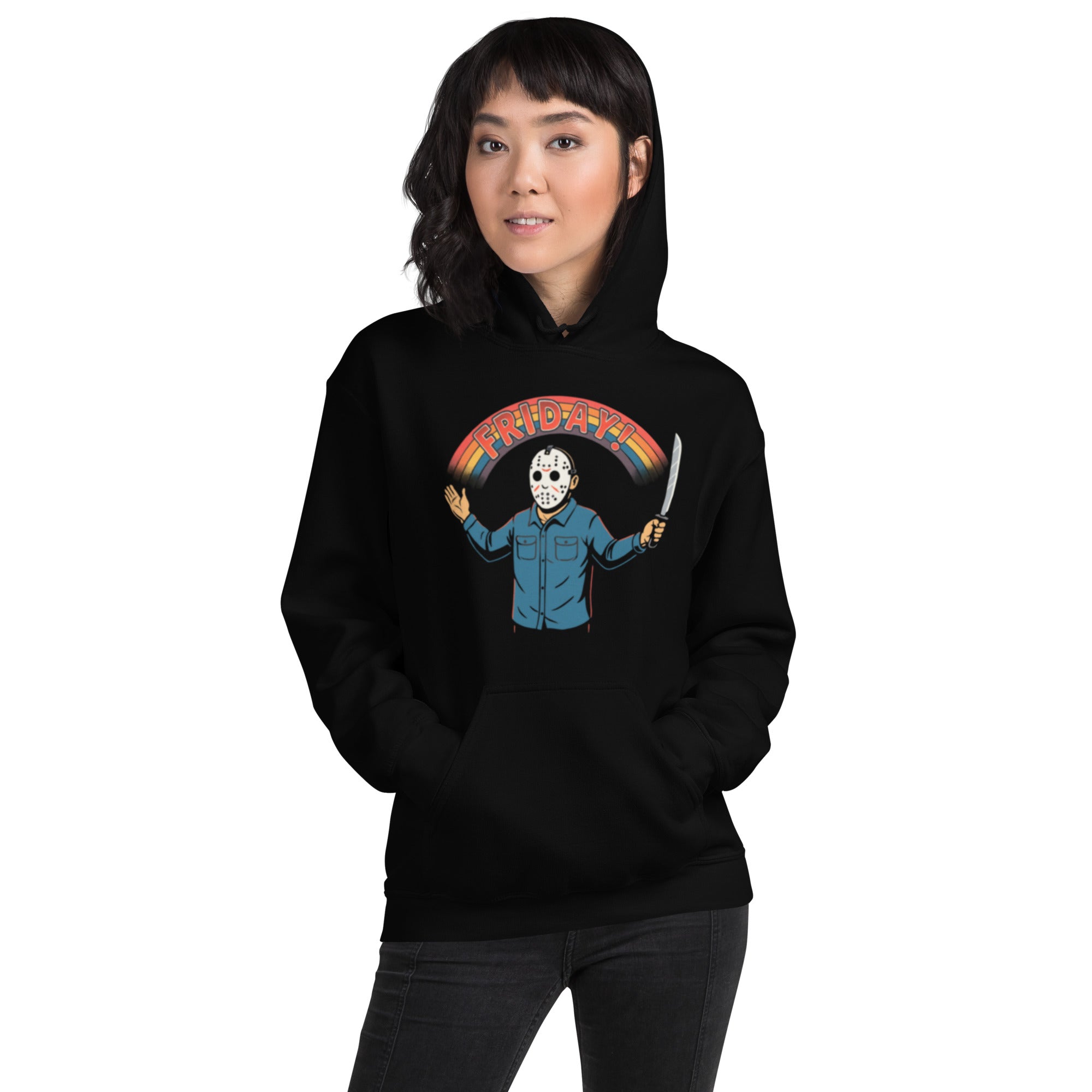 Felpa Stampata Unisex con Cappuccio – Morbida – Design Michael Myers-Biiply