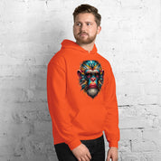 Felpa Stampata Unisex con Cappuccio – Morbida – Design Monkey Color Face-Biiply