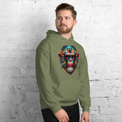 Felpa Stampata Unisex con Cappuccio – Morbida – Design Monkey Color Face-Biiply