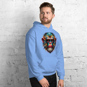 Felpa Stampata Unisex con Cappuccio – Morbida – Design Monkey Color Face-Biiply