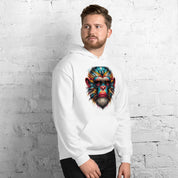 Felpa Stampata Unisex con Cappuccio – Morbida – Design Monkey Color Face-Biiply