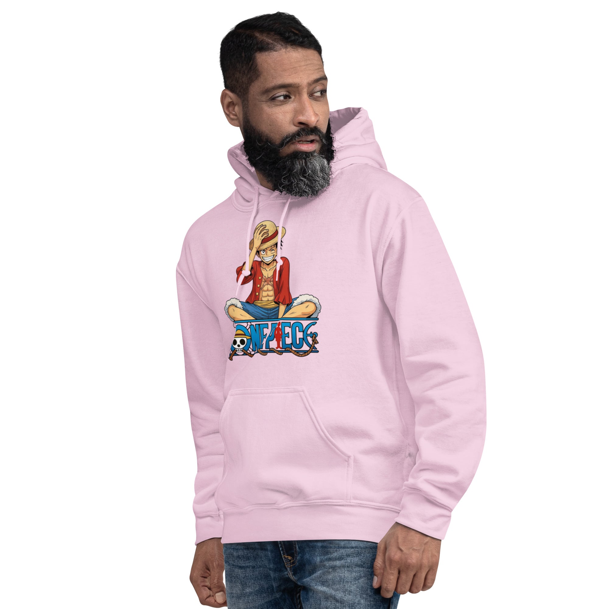 Felpa Stampata Unisex con Cappuccio – Morbida – Design Monkey d. Luffy-Biiply