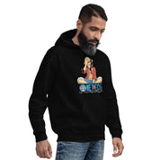 Felpa Stampata Unisex con Cappuccio – Morbida – Design Monkey d. Luffy-Biiply