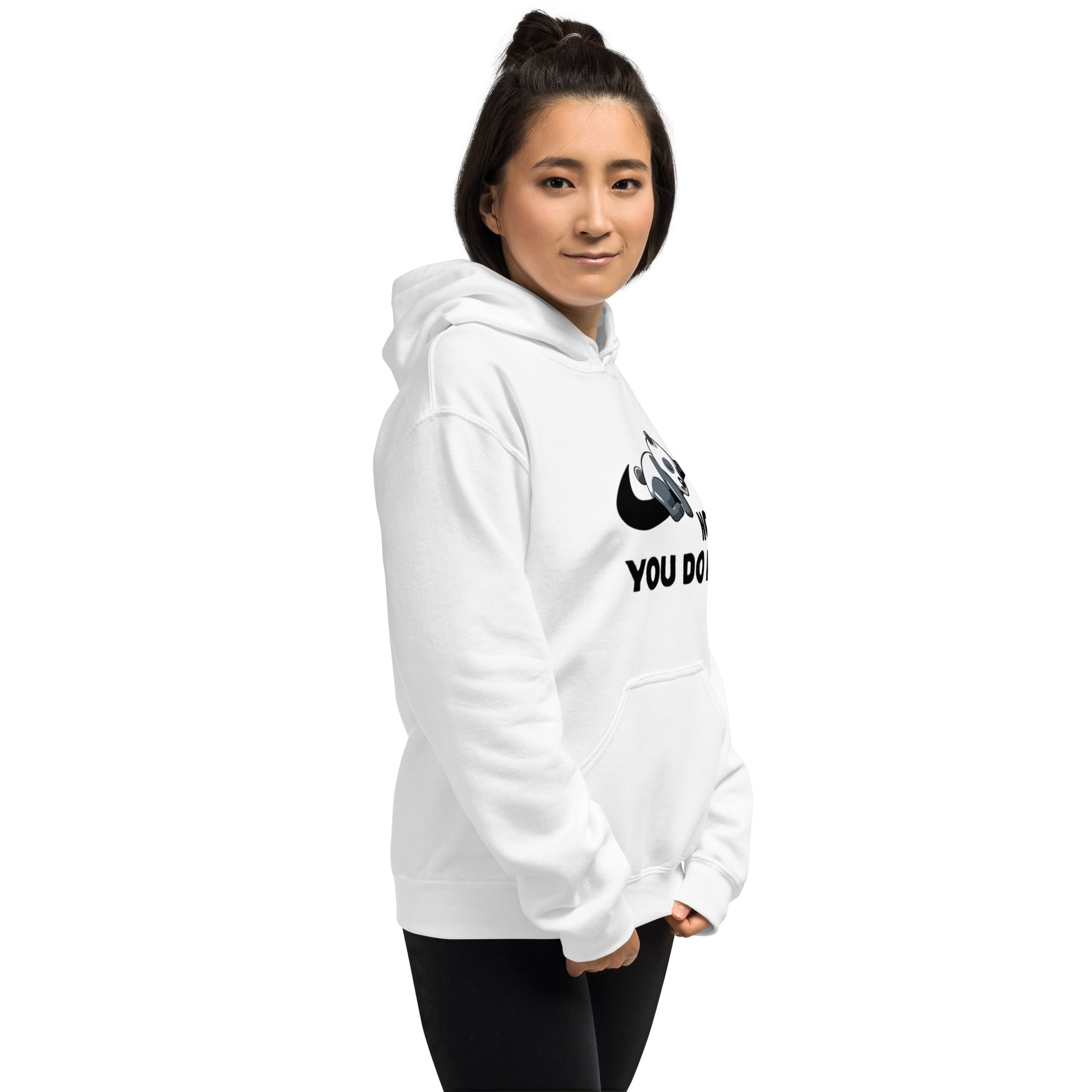 Felpa Stampata Unisex con Cappuccio – Morbida – Design Panda No You Do It-Biiply