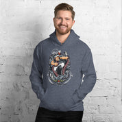 Felpa Stampata Unisex con Cappuccio – Morbida – Design Popeye Vs Kraken-Biiply