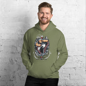 Felpa Stampata Unisex con Cappuccio – Morbida – Design Popeye Vs Kraken-Biiply