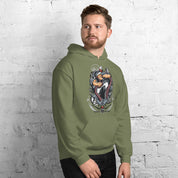 Felpa Stampata Unisex con Cappuccio – Morbida – Design Popeye Vs Kraken-Biiply