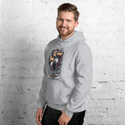 Felpa Stampata Unisex con Cappuccio – Morbida – Design Popeye Vs Kraken-Biiply