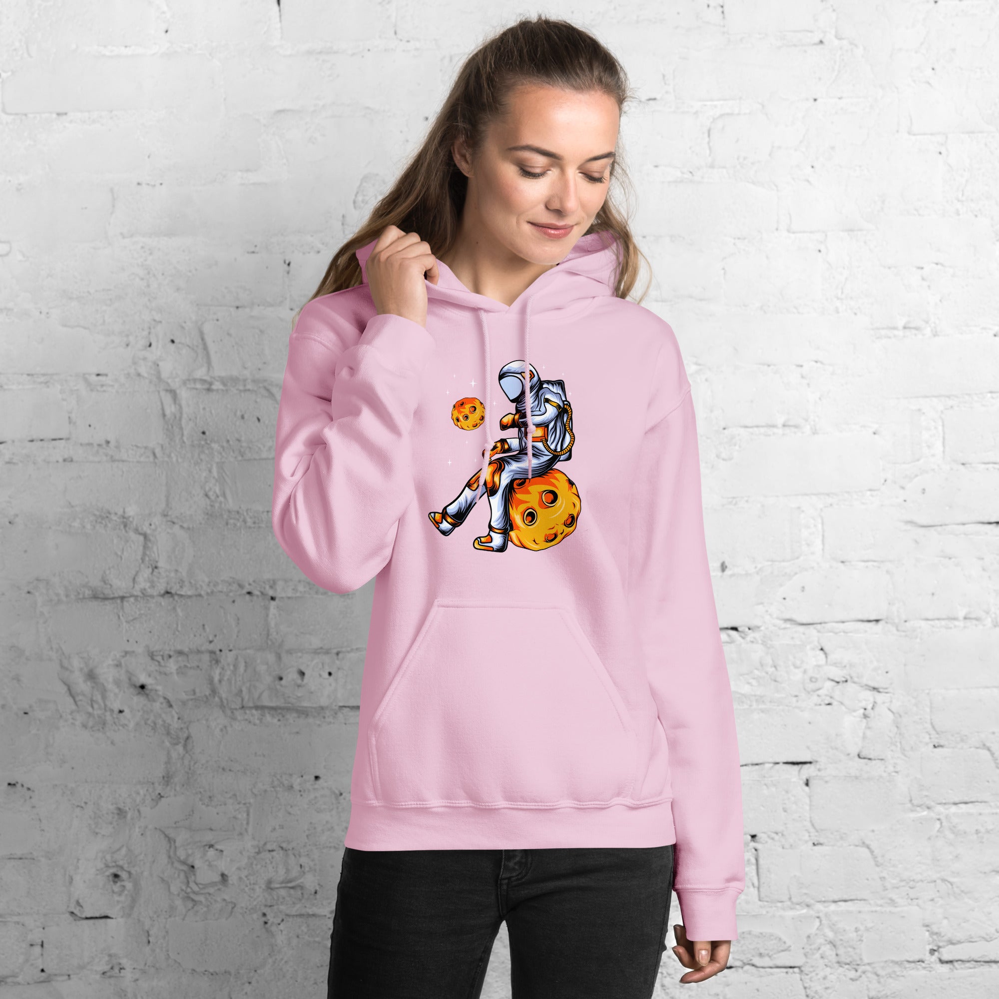 Felpa Stampata Unisex con Cappuccio – Morbida – Design Punch the Asteroid-Biiply