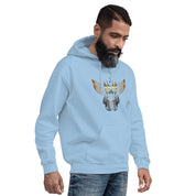 Felpa Stampata Unisex con Cappuccio – Morbida – Design Robot Anni 80-Biiply