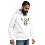 Felpa Stampata Unisex con Cappuccio – Morbida – Design Robot Anni 80-Biiply