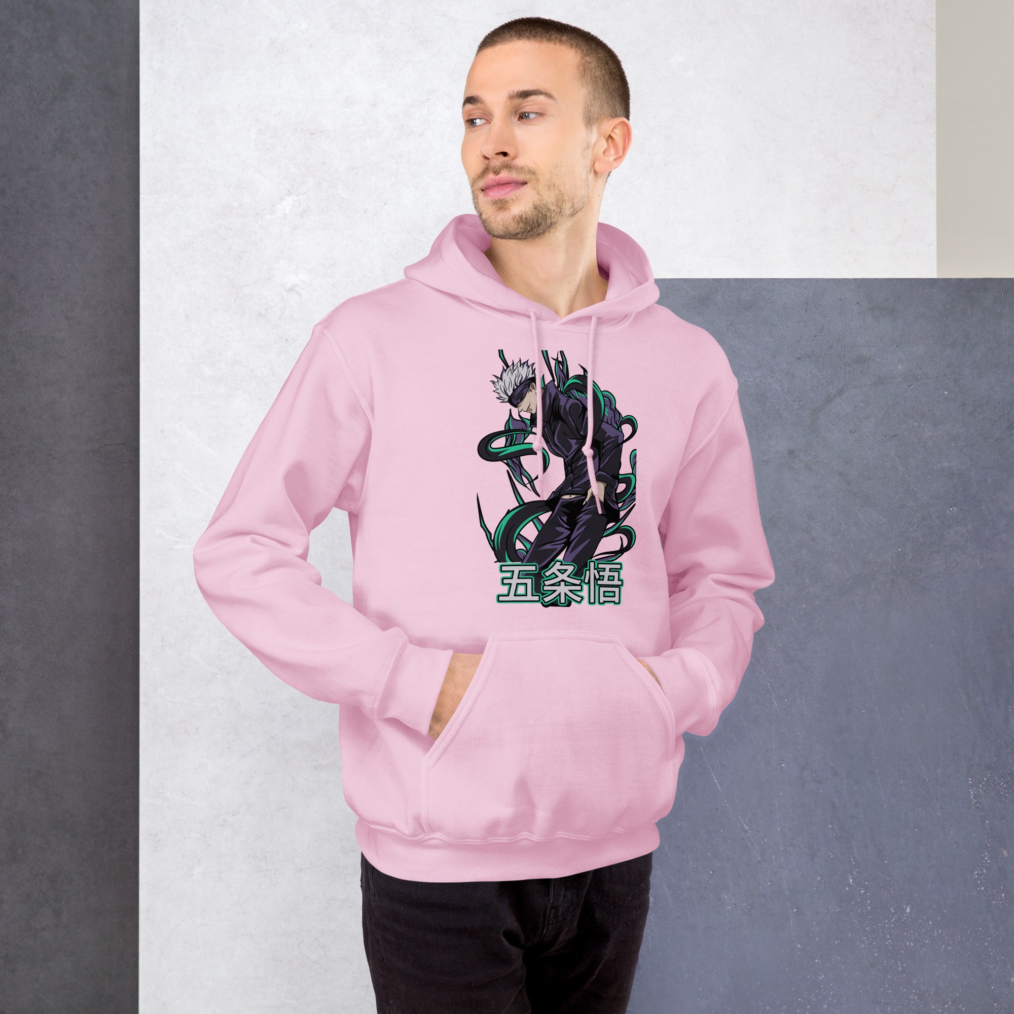 Felpa Stampata Unisex con Cappuccio – Morbida – Design Satoru Gojo-Biiply