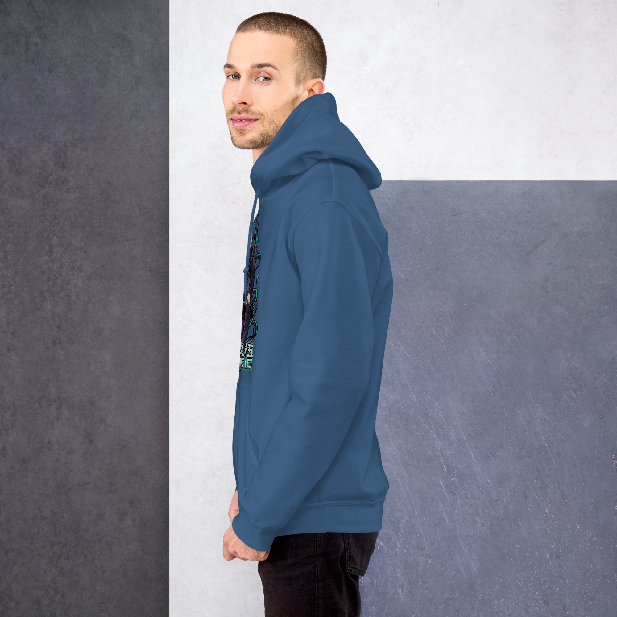 Felpa Stampata Unisex con Cappuccio – Morbida – Design Satoru Gojo-Biiply