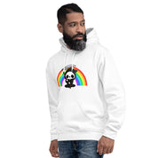 Felpa Stampata Unisex con Cappuccio – Morbida – Design Skull Con Arcobaleno-Biiply