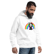 Felpa Stampata Unisex con Cappuccio – Morbida – Design Skull Con Arcobaleno-Biiply