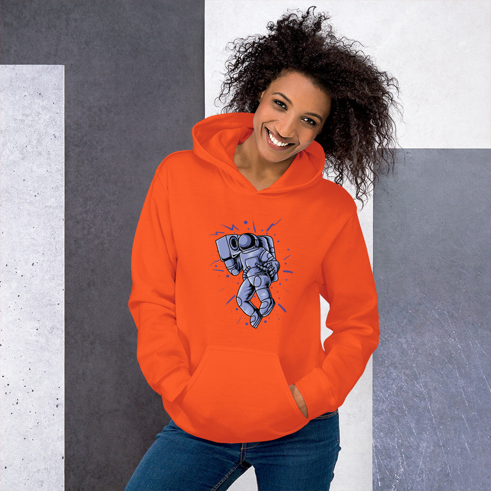 Felpa Stampata Unisex con Cappuccio – Morbida – Design Space Music-Biiply
