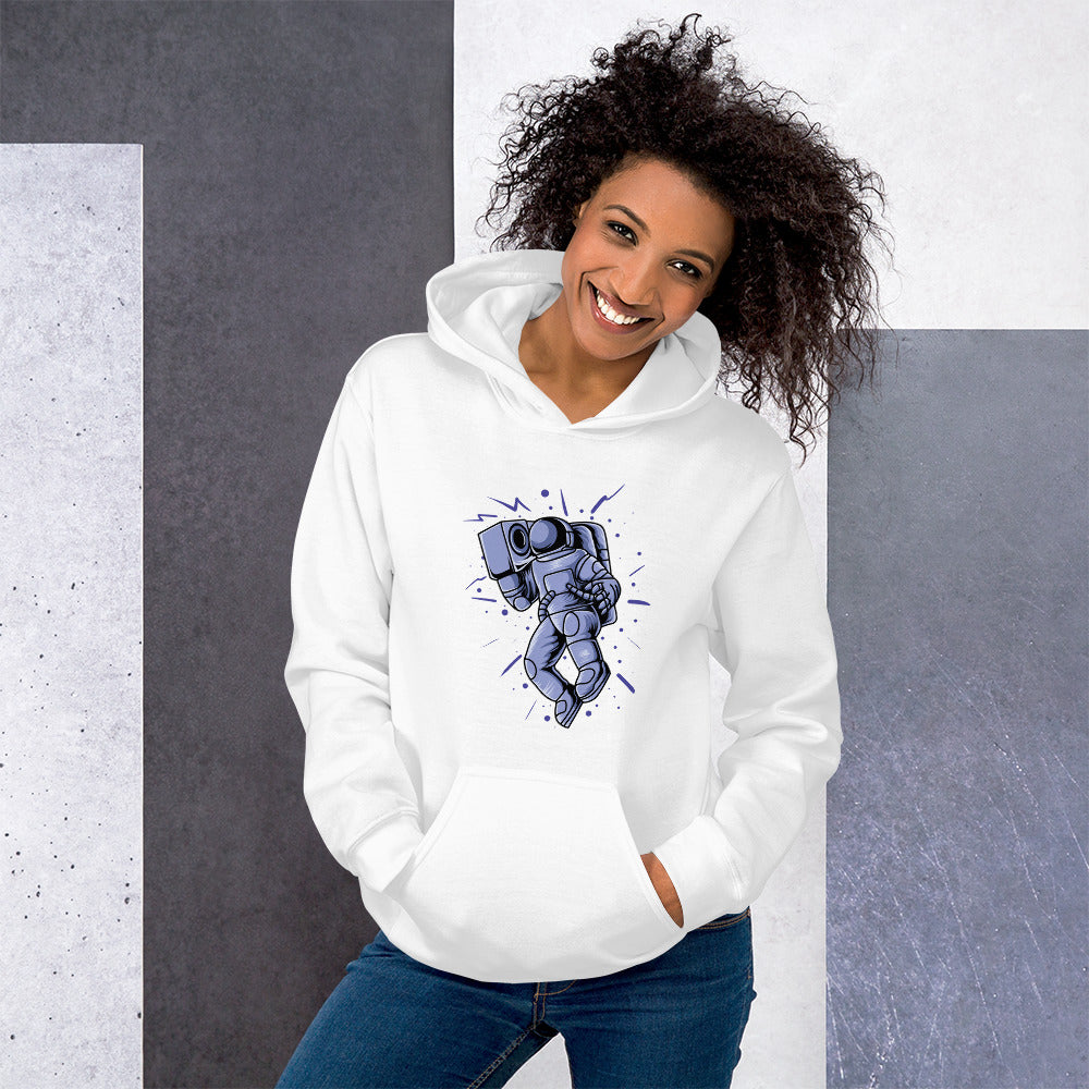 Felpa Stampata Unisex con Cappuccio – Morbida – Design Space Music-Biiply