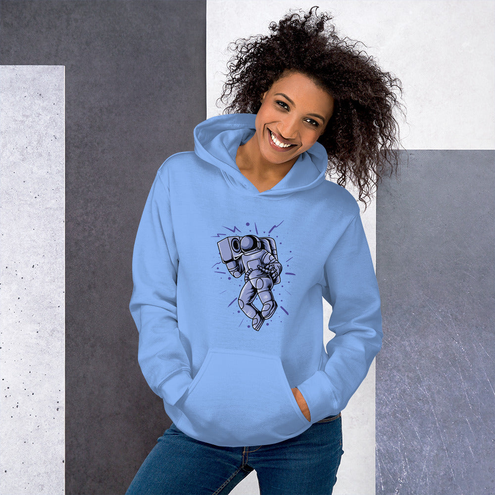 Felpa Stampata Unisex con Cappuccio – Morbida – Design Space Music-Biiply